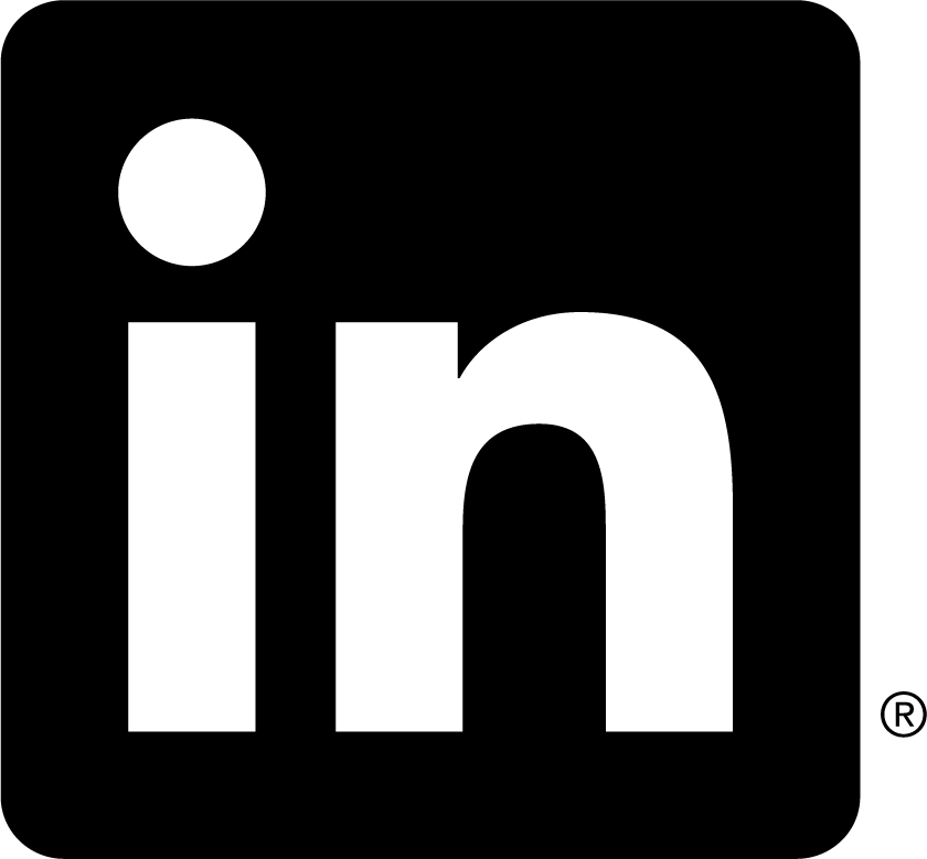 linkedIn logo black